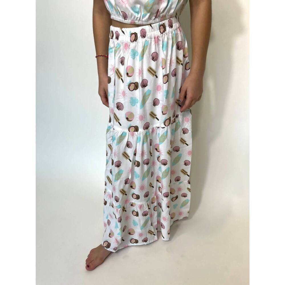 NEW ROMI THE BRAND girls' sunset shore long skirt in multi